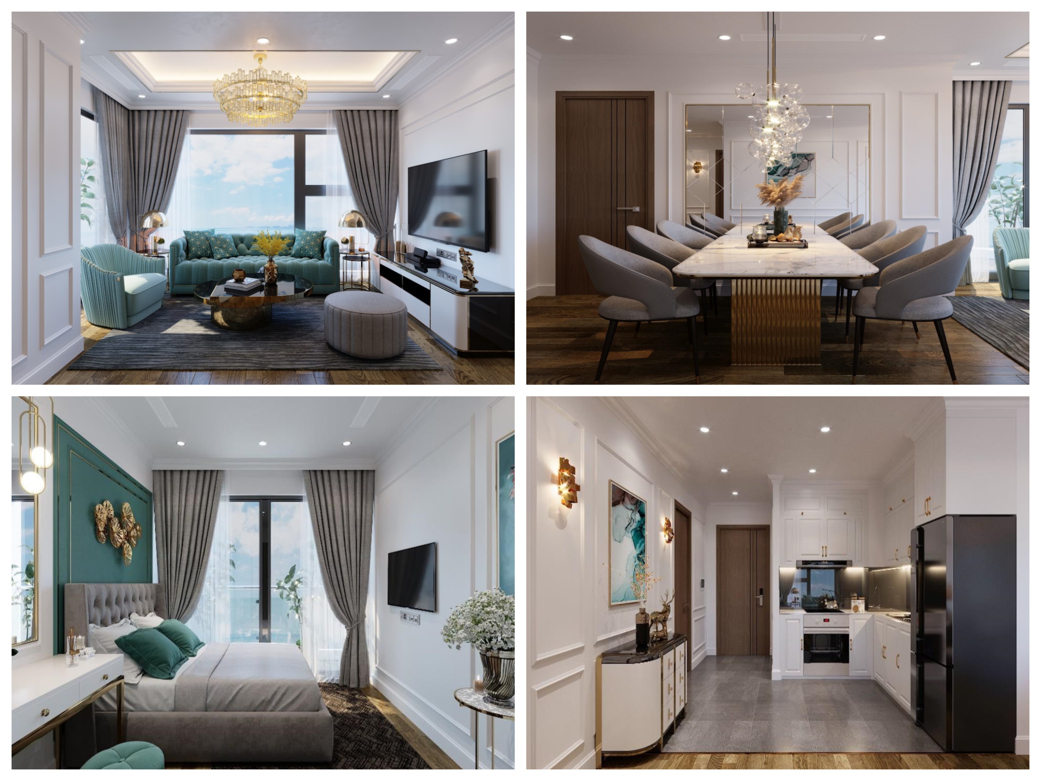 Thiết kế bên trong căn hộ green diamond hạ long