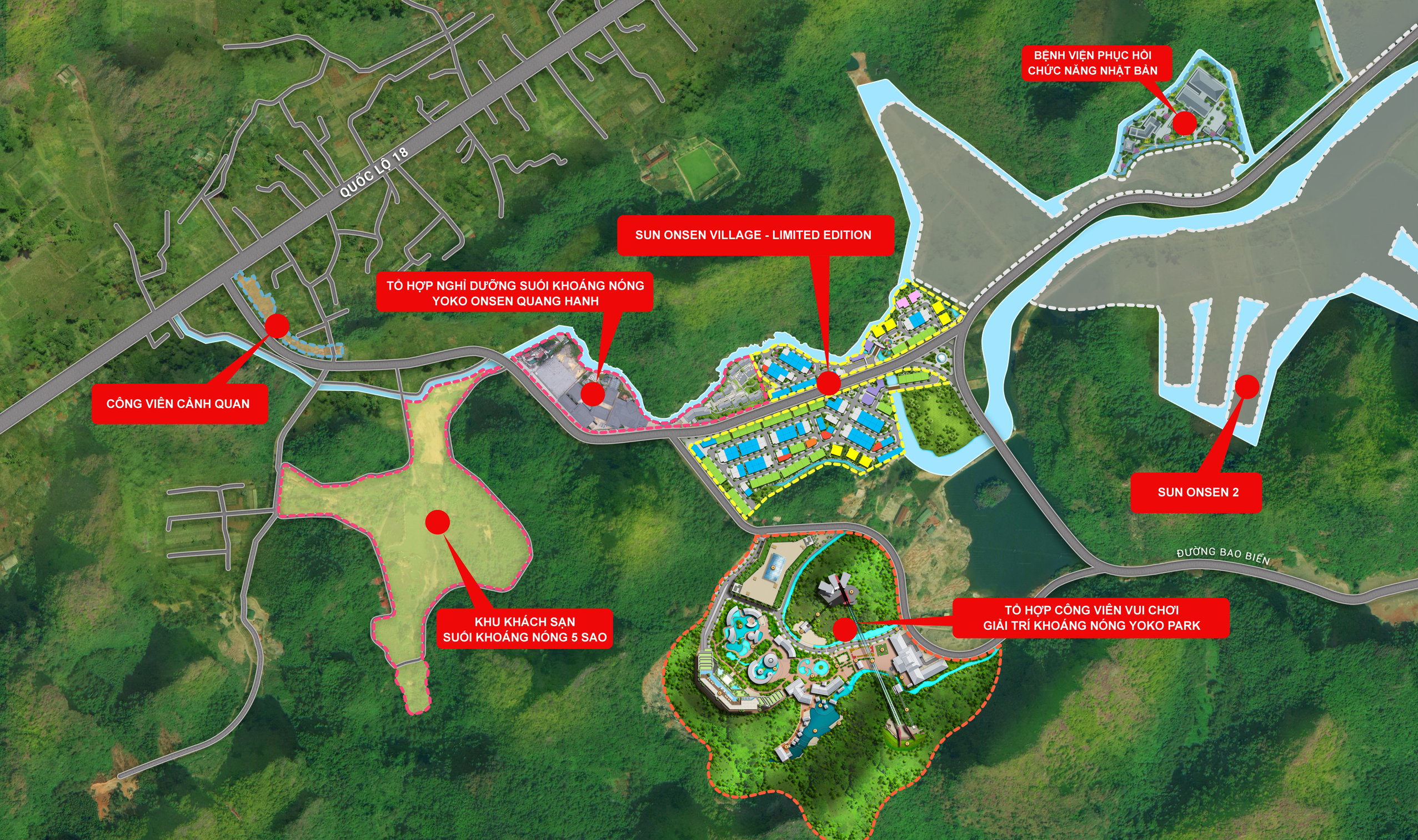 vị trí dự án sun onsen