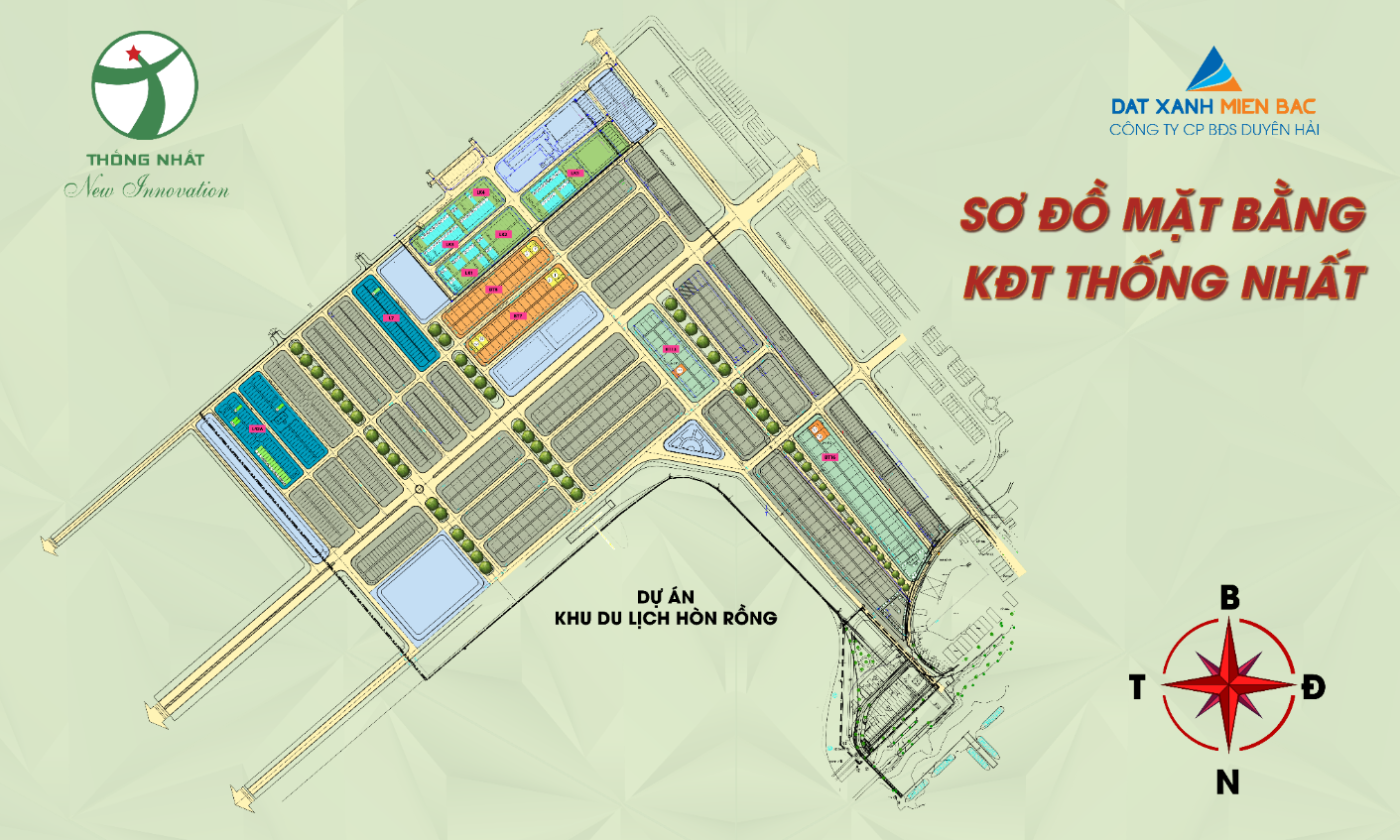 mặt bằng khu đô thị thống nhất